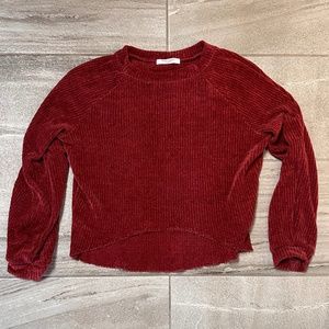 NWOT - Women’s Red Chenille Sweater - Project Social T - Size Medium